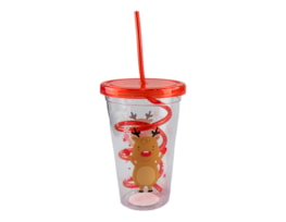 Wholesale Christmas Cup & Twist Straw | Bulk Buy Christmas Homeware