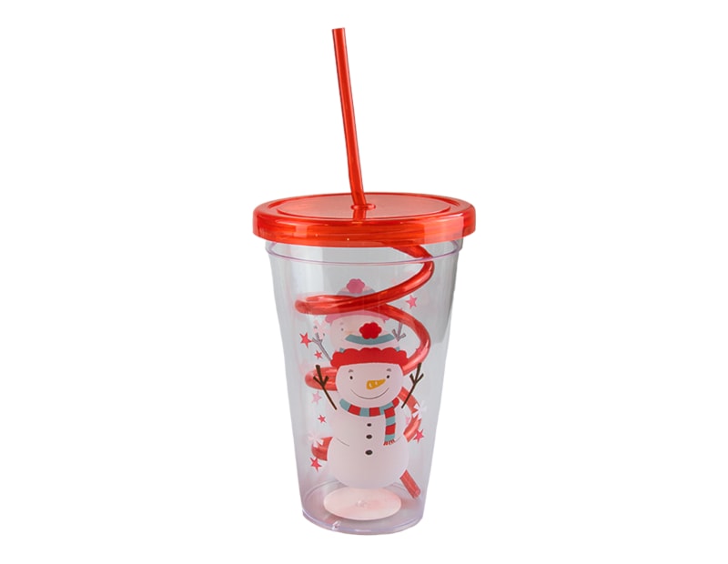 Wholesale Christmas Cup & Twist Straw | Bulk Buy Christmas Homeware