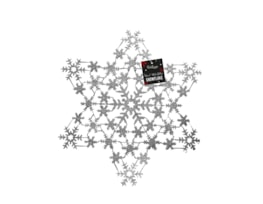 Wholesale Silver & White Glitter Snowflake