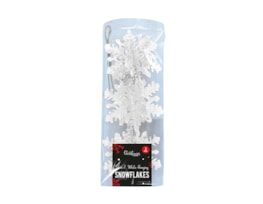 Wholesale Silver & White Hanging Snowflakes