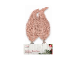 Wholesale Clip on Glitter Feathers 4 Pack