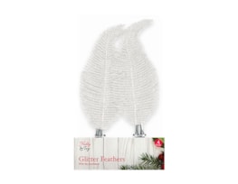 Wholesale Clip on Glitter Feathers 4 Pack