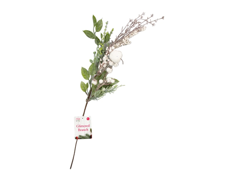 Wholesale Artificial Decorative Glittered Branch 65cm