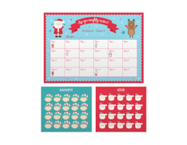 Wholesale A3 Santa reward chart