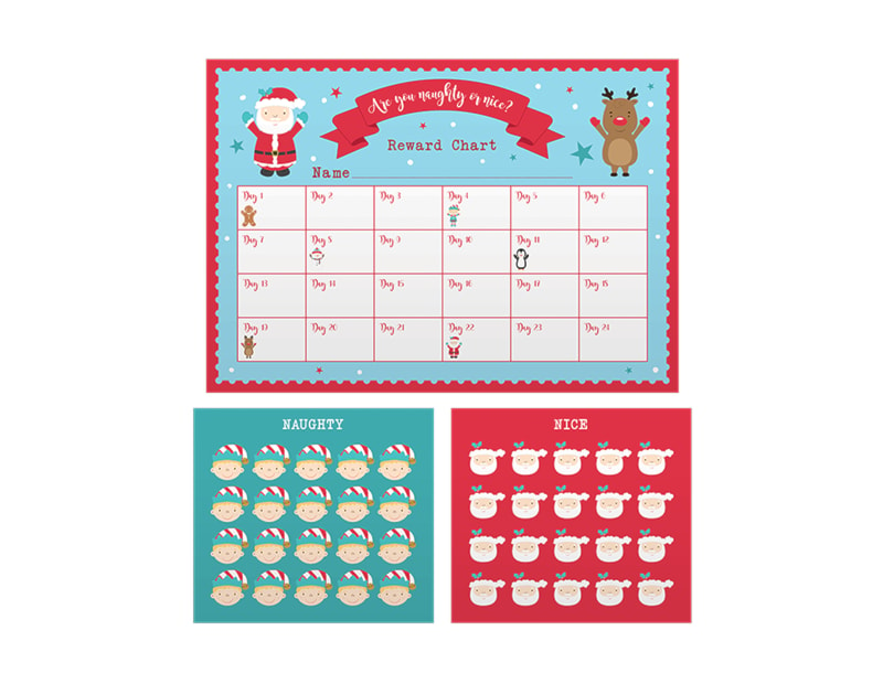 Wholesale A3 Santa reward chart