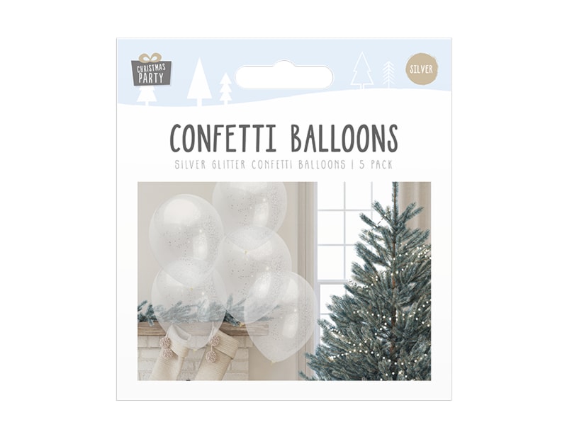 Wholesale Glitter Confetti Balloons | Bulk Buy Christmas Partyware