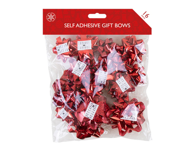 Wholesale Christmas Metallic gift bows 16pk | Gem import Ltd