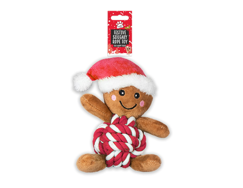 Wholesale Gingerbread Man Rope Plush Dog Toy