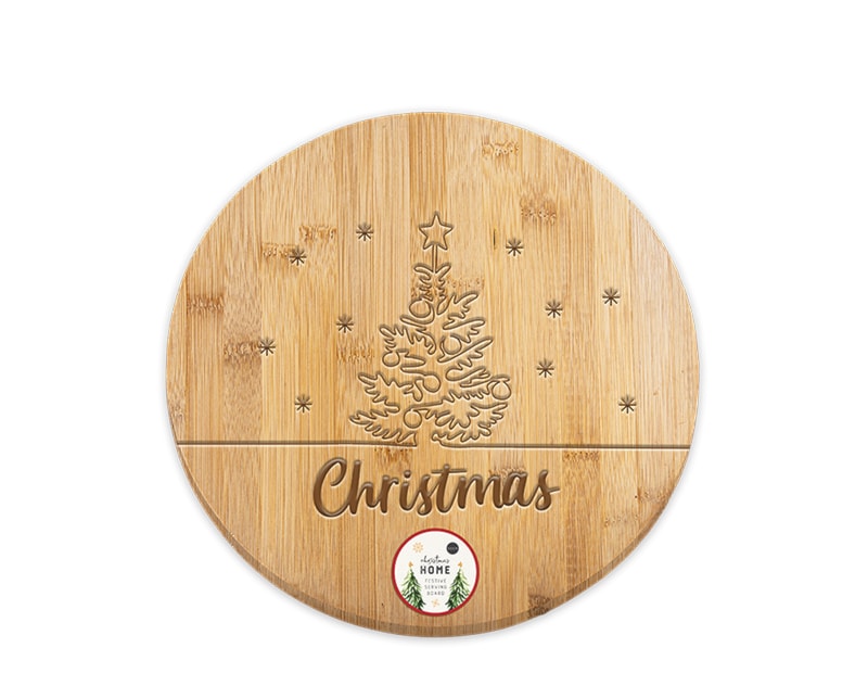 Wholesale Round Bamboo Serving Board 30cm