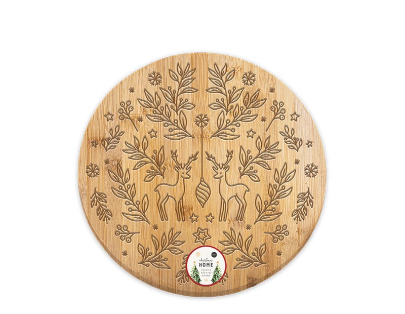 Wholesale Round Bamboo Serving Board 30cm