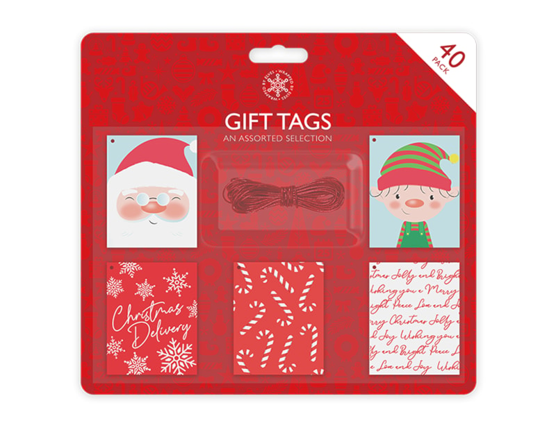 Wholesale 40 Christmas Assorted Gift Tags