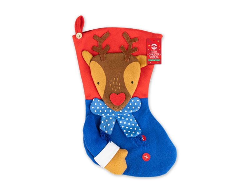 Wholesale Fleece Stocking with 3D Character