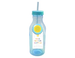 Kid's Water Bottle With Swirly Straw 550ml