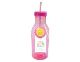 Kid's Water Bottle With Swirly Straw 550ml