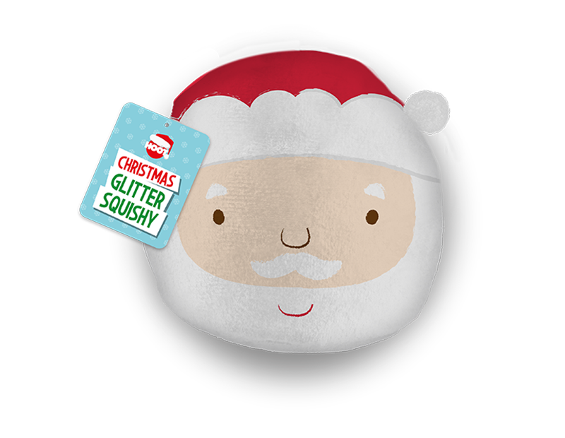 Christmas Plush Glitter Squishies PDQ