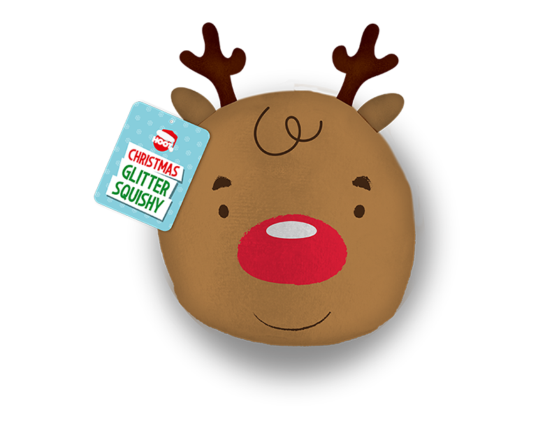 Christmas Plush Glitter Squishies PDQ