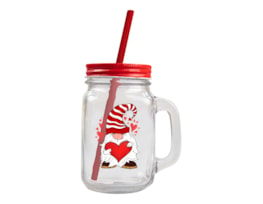 Wholesale Valentines Mason Jar with straw