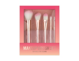 Wholesale Pink Chrome Makeup Brush Set 5pcs