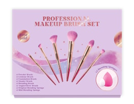 Wholesale Rose Gold Professional Makeup Brush Set 8pk