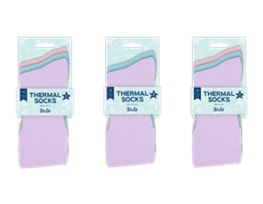 Wholesale Girls Thermal Socks 3pk