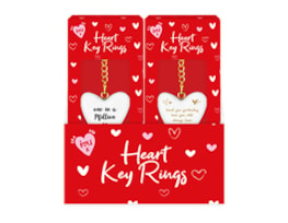 Wholesale Heart Keyring PDQ