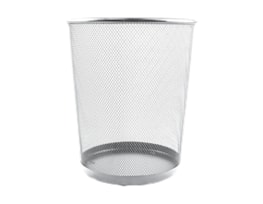 Silver Metal Waste Paper Bin Silver