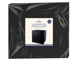 Plain Foldable Non Woven Storage Box - Black 3L