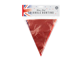 Union Jack PVC Solid Triangle Bunting 8m