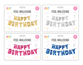 Wholesale Metallic Happy Birthday Foil Balloons