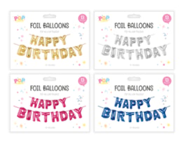 Wholesale Metallic Happy Birthday Foil Balloons