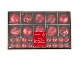 Wholesale Red Luxury Tree Decorations 50pk