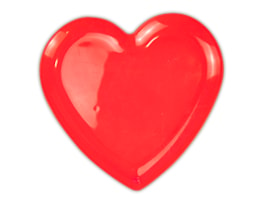 Wholesale Red plastic heart plate