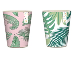 Summer Party Leaf Bamboo Tumbler| Gem imports Ltd