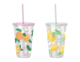 Wholesale Summer Party Fruit Cup & Swirly Straw