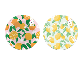 Wholesale Summer Party Fruit Bamboo Printed Dinner Plate