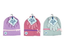 Wholesale Girls Beanie Hat & Gloves Sets