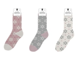 Wholesale Ladies Snowflake Thermal Socks