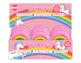 Wholesale Squishy rainbow cloud with unicorn PDQ