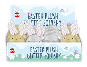 Wholesale Easter Plush Glitter Squishies PDQ