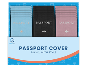 Wholesale Foil PU Leather Passport Cover PDQ