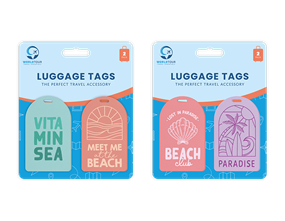 Wholesale Trend PU Leather Luggage Tags 2pk