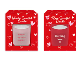 Wholesale Valentine's Day Vanilla & Rose Scented Candles