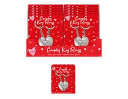 Wholesale Twin Heart Couples Key Ring PDQ