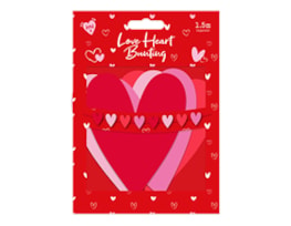 Wholesale Valentine's Love Heart Bunting 1.5m PDQ