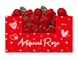 Wholesale Valentines Artificial Rose 42cm in PDQ