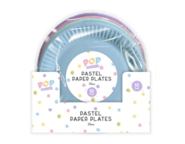 Wholesale Pastel Round Paper Plates 23cm 10pk PDQ