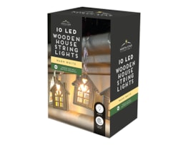 Wholesale 10 LED Wooden House string lights 2.1M