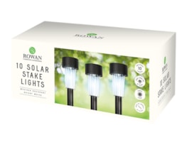 Wholesale 10 solar black stake lights bright white | Gem imports Ltd.