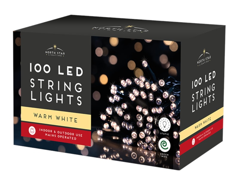 Wholesale 100 Led Mains Operated Christmas Lights - Warm White |christmas lights