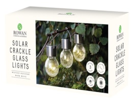 Wholesale 3 solar crackle glass hanging lights warm white | Gem imports Ltd.